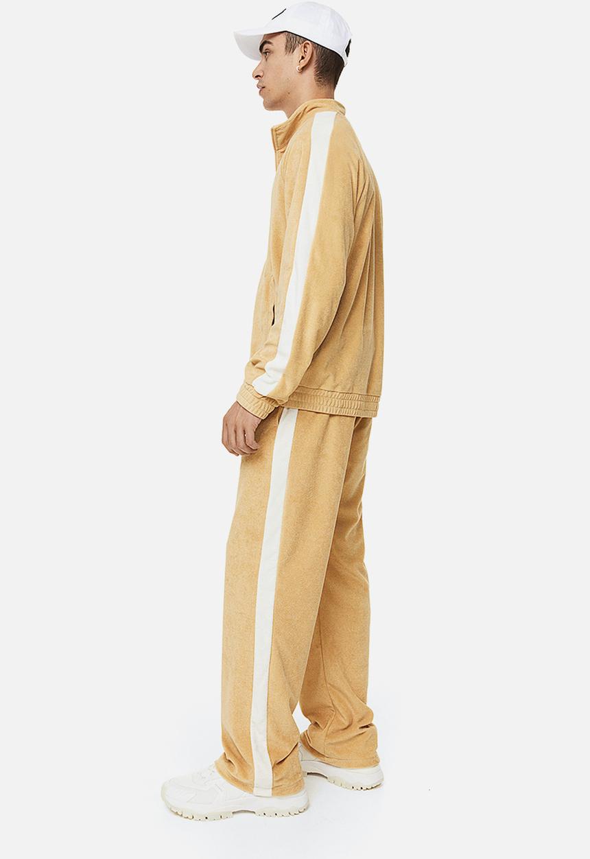 H&M - Relaxed fit terry track jacket - beige