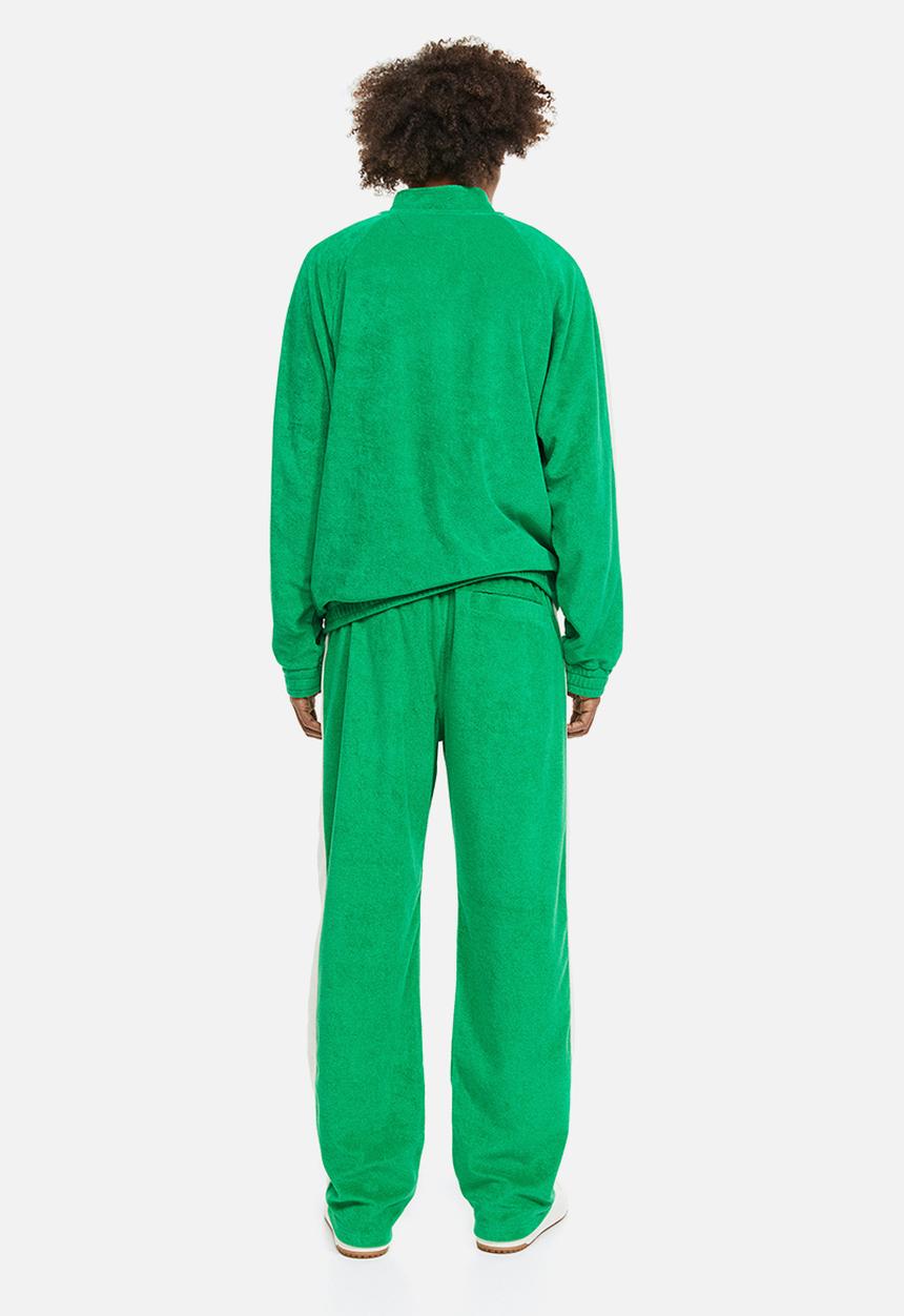 H&M - Relaxed fit terry track pants - bright green 