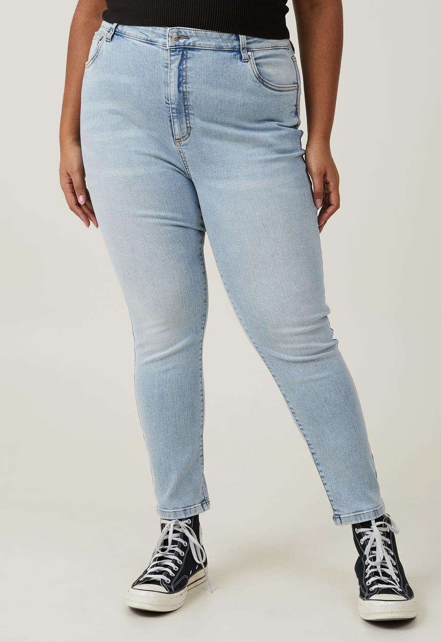 Cotton On - Plus curvy high stretch skinny jean - bondi blue