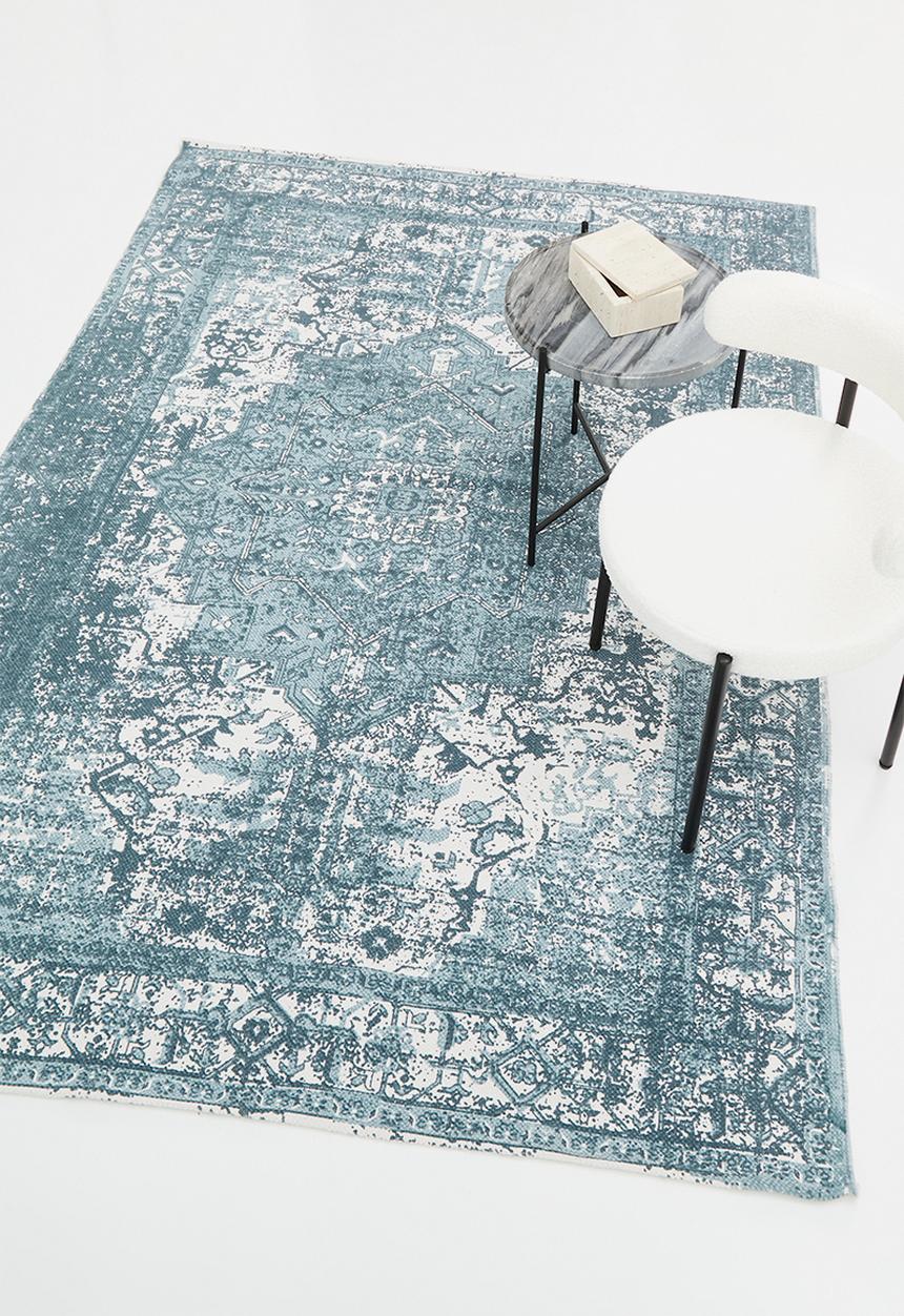 Sixth Floor - Sophia printed rug - tradewind blue