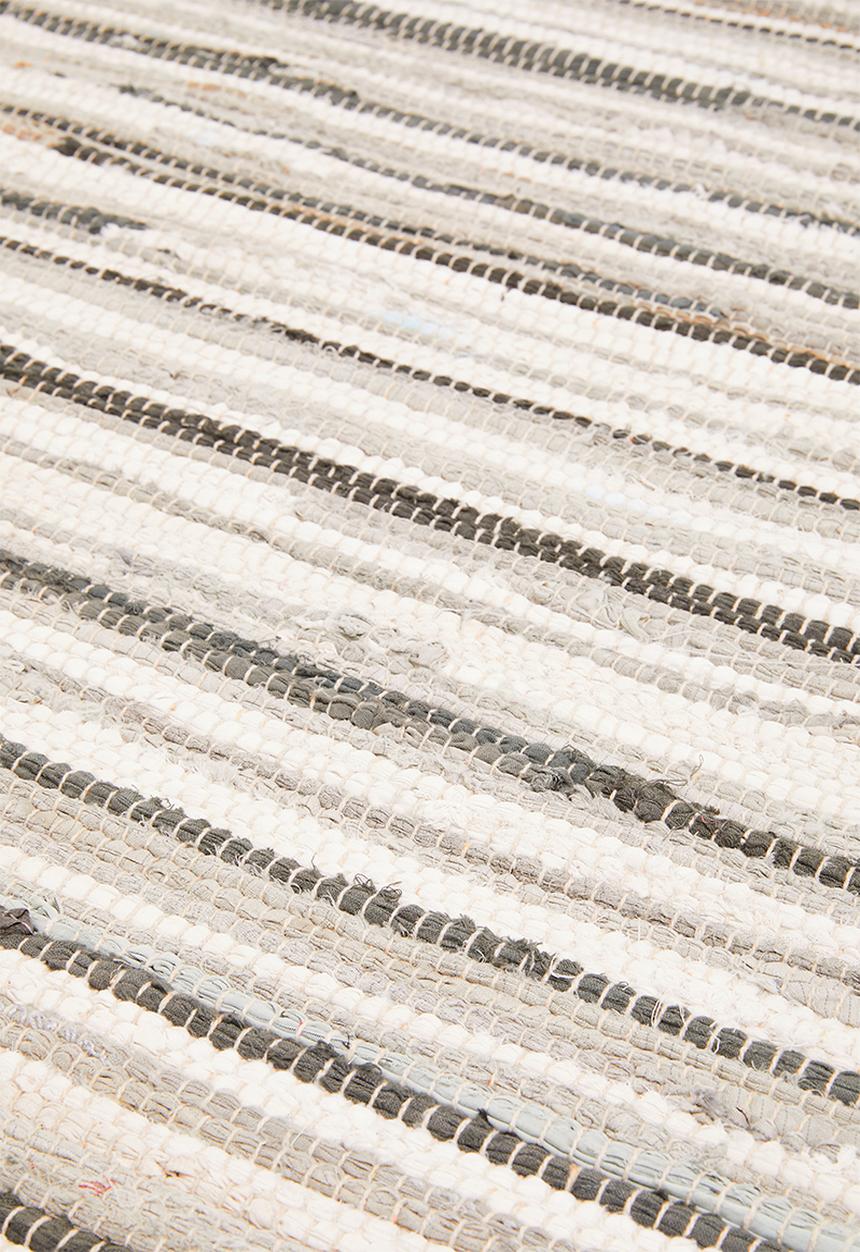 Sixth Floor - Plain recycled chindi rug - multi grey