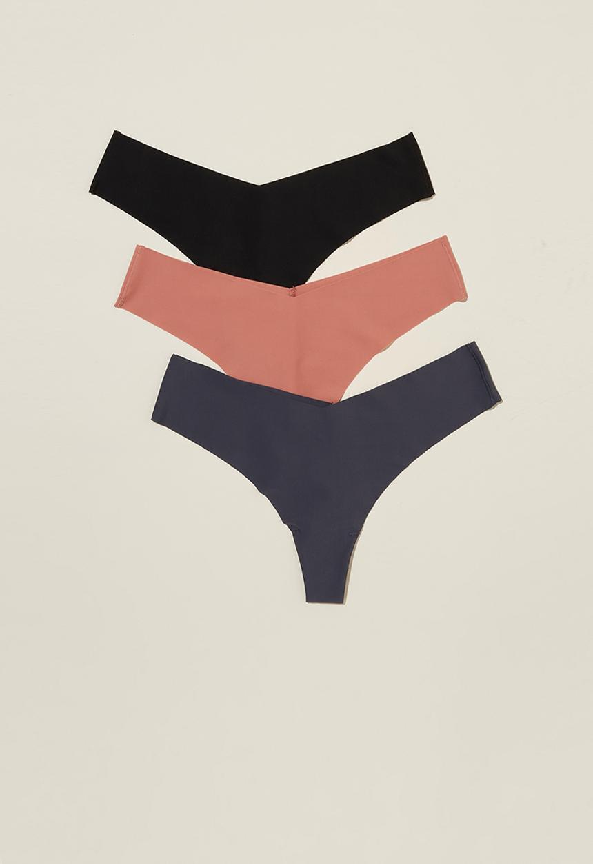 Cotton On - The invisible G-string brief 3 pack - multi 