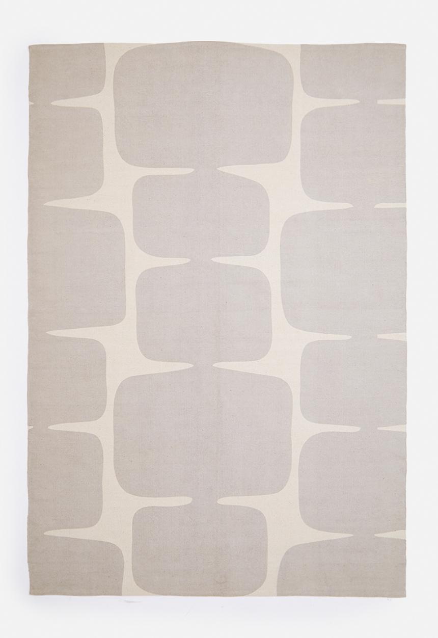 Sixth Floor - Retro boulder printed rug - grey