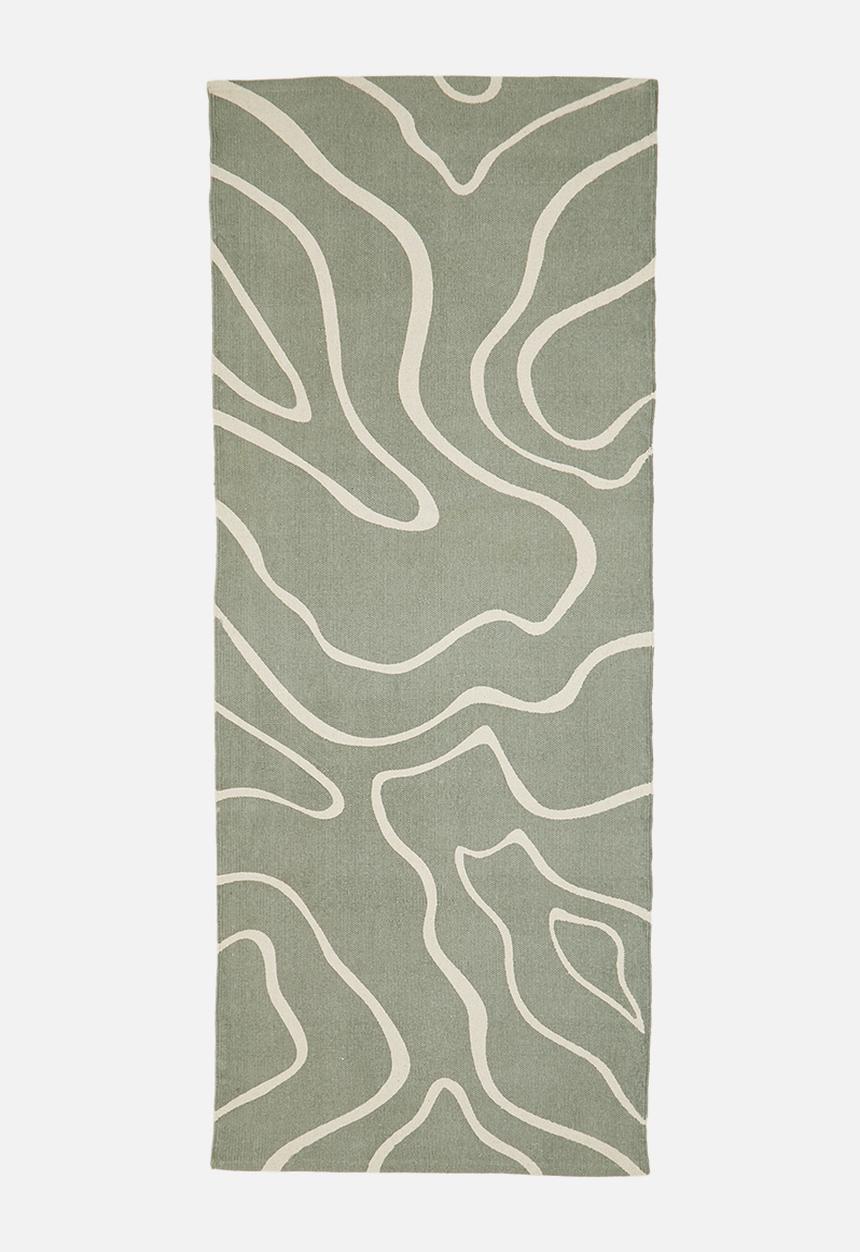 Sixth Floor - Terrain printed runner - shadow green