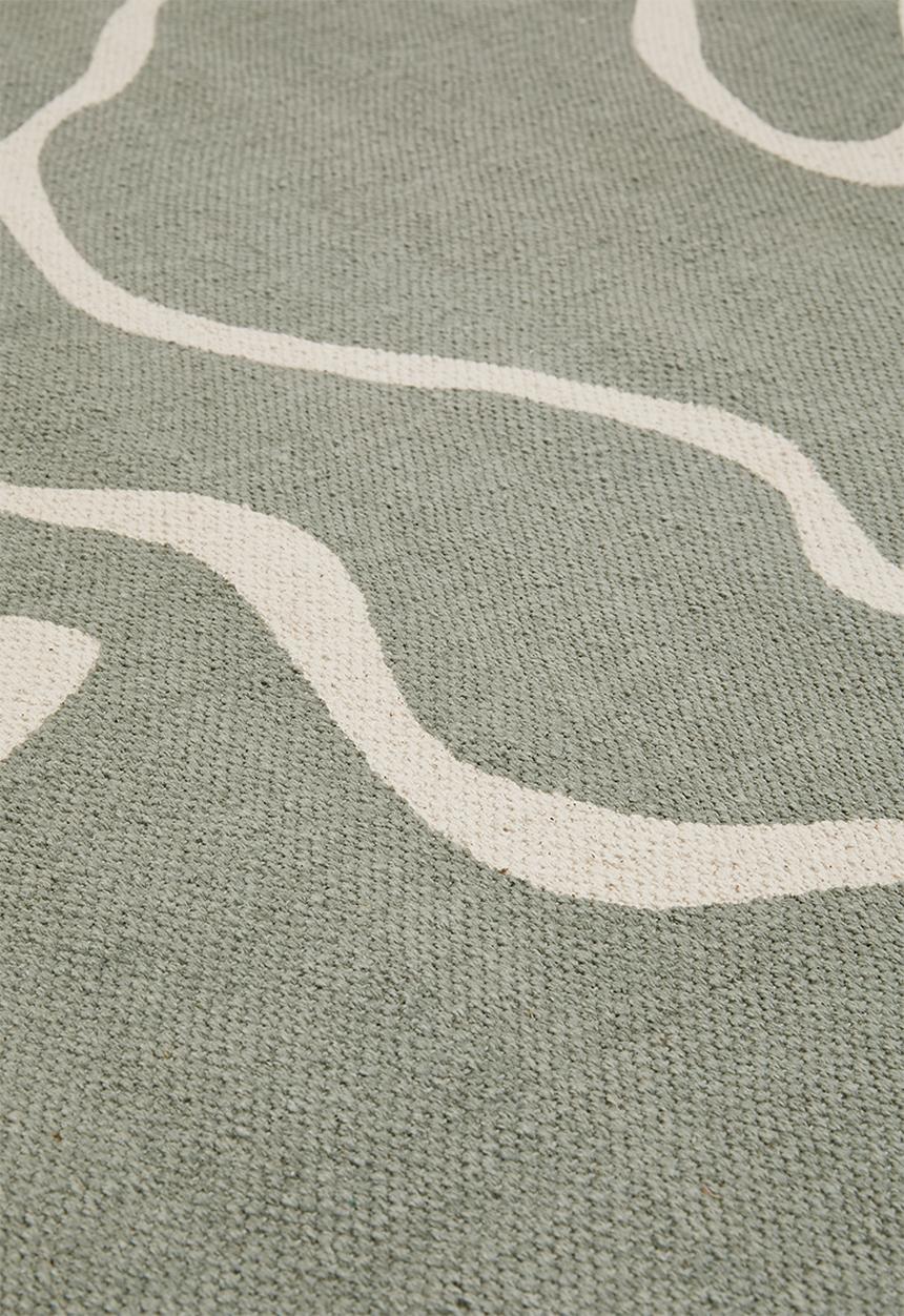 Sixth Floor - Terrain printed runner - shadow green