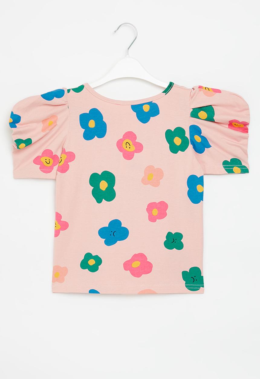 Pop Candy - Tee with puff sleeve - pink