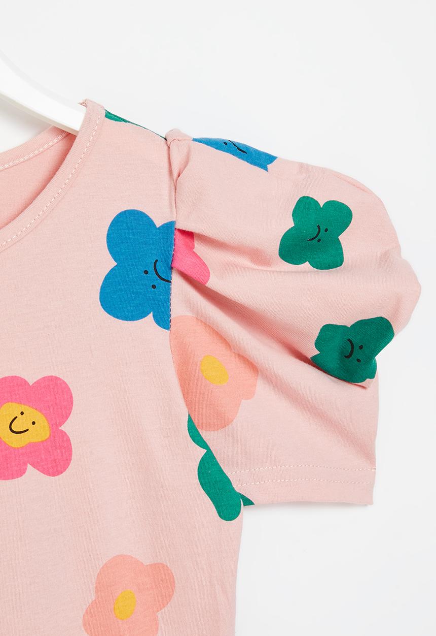 Pop Candy - Tee with puff sleeve - pink