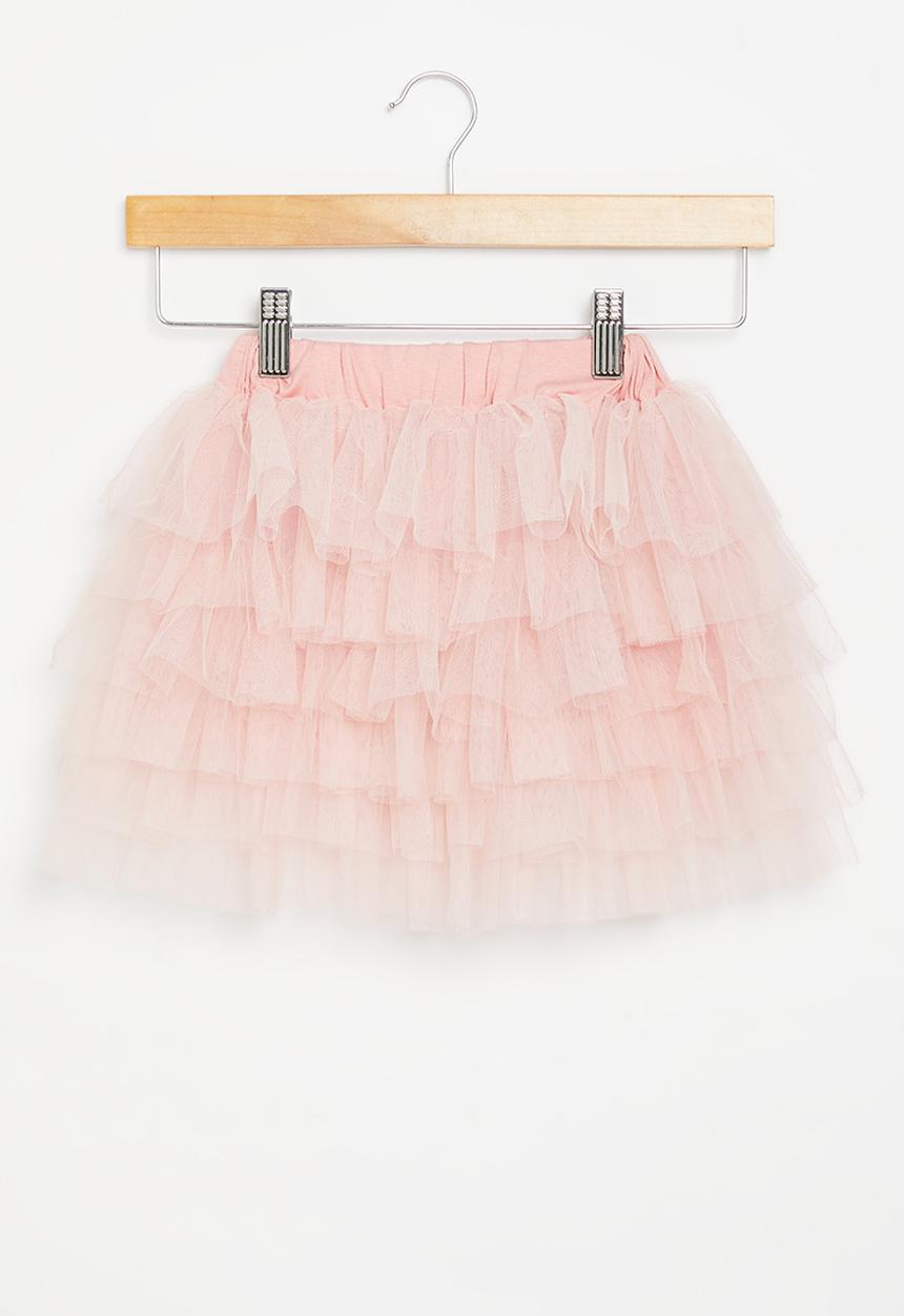 Pop Candy - Girls tiered mesh skirt - pink