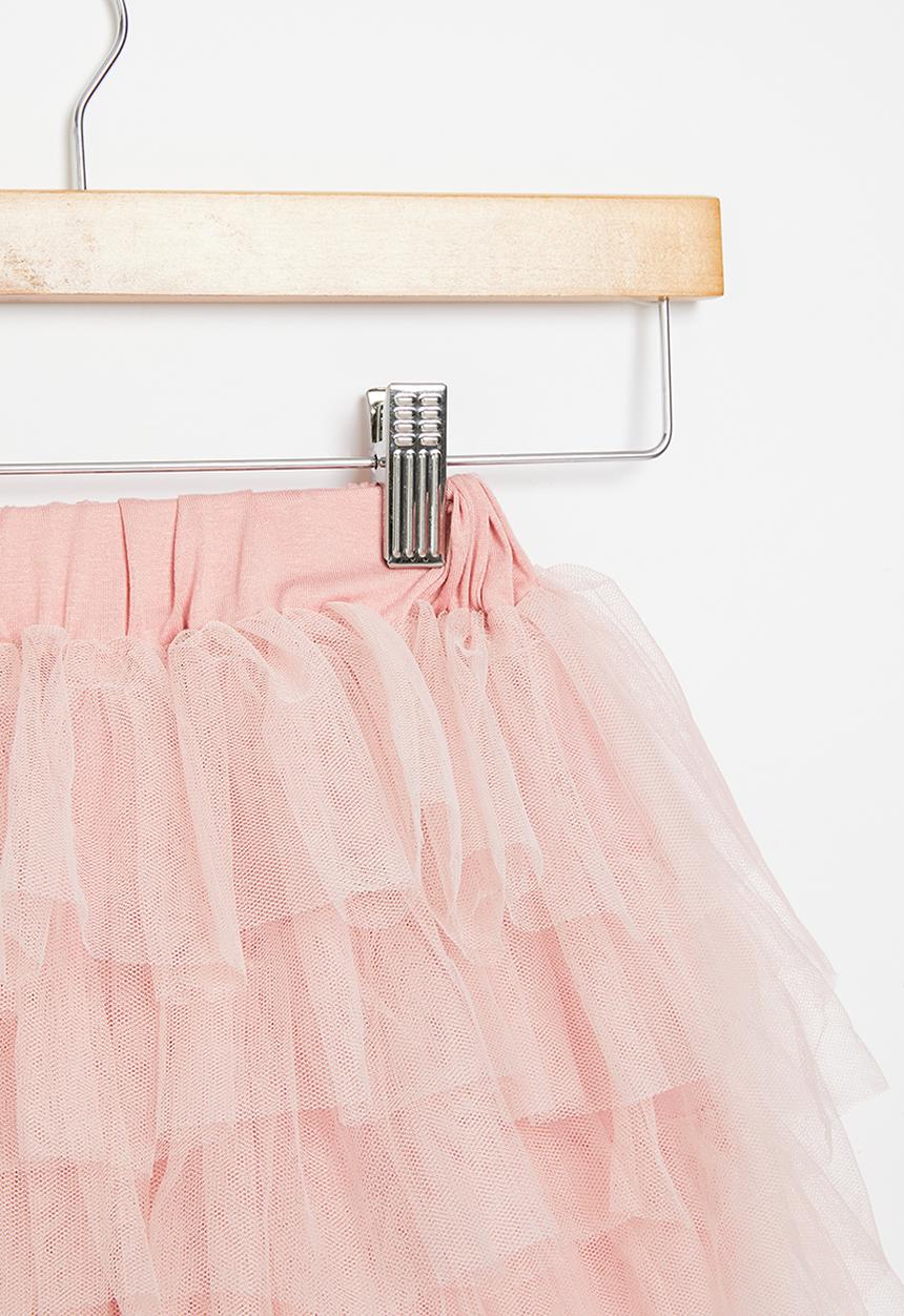 Pop Candy - Girls tiered mesh skirt - pink