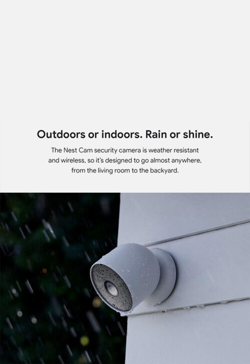 Google - Google - Nest Cam Indoor/Outdoor - Battery