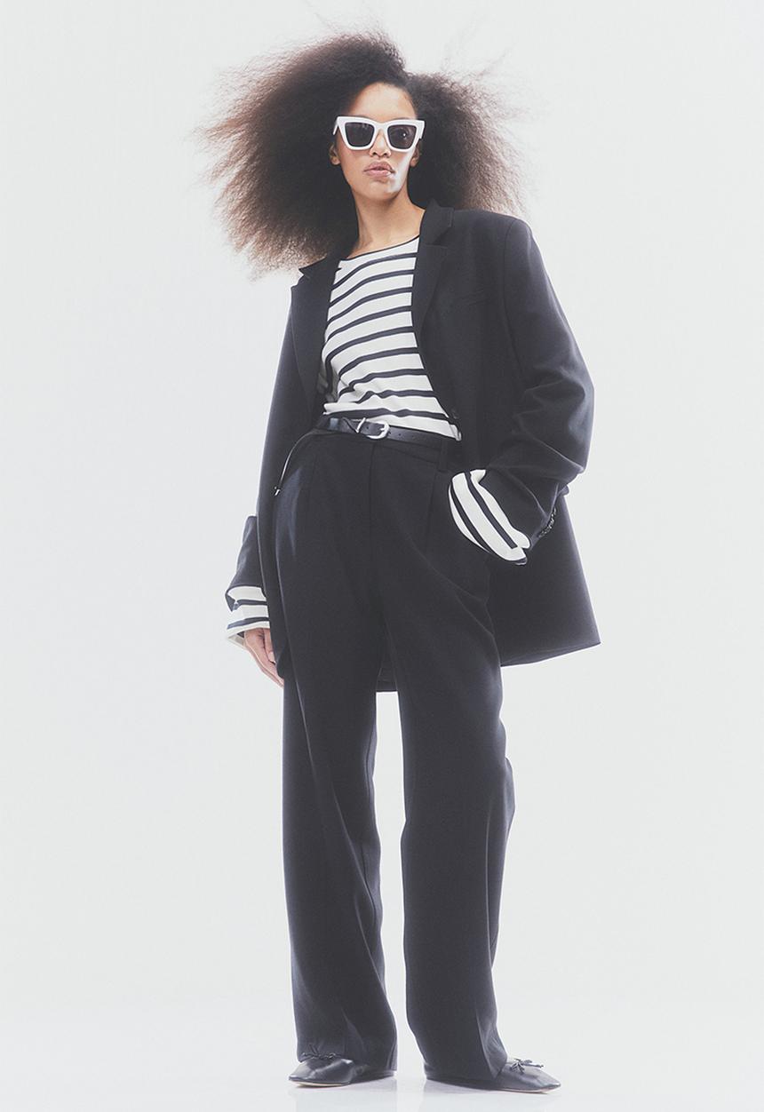 H&M - Tailored trousers - black
