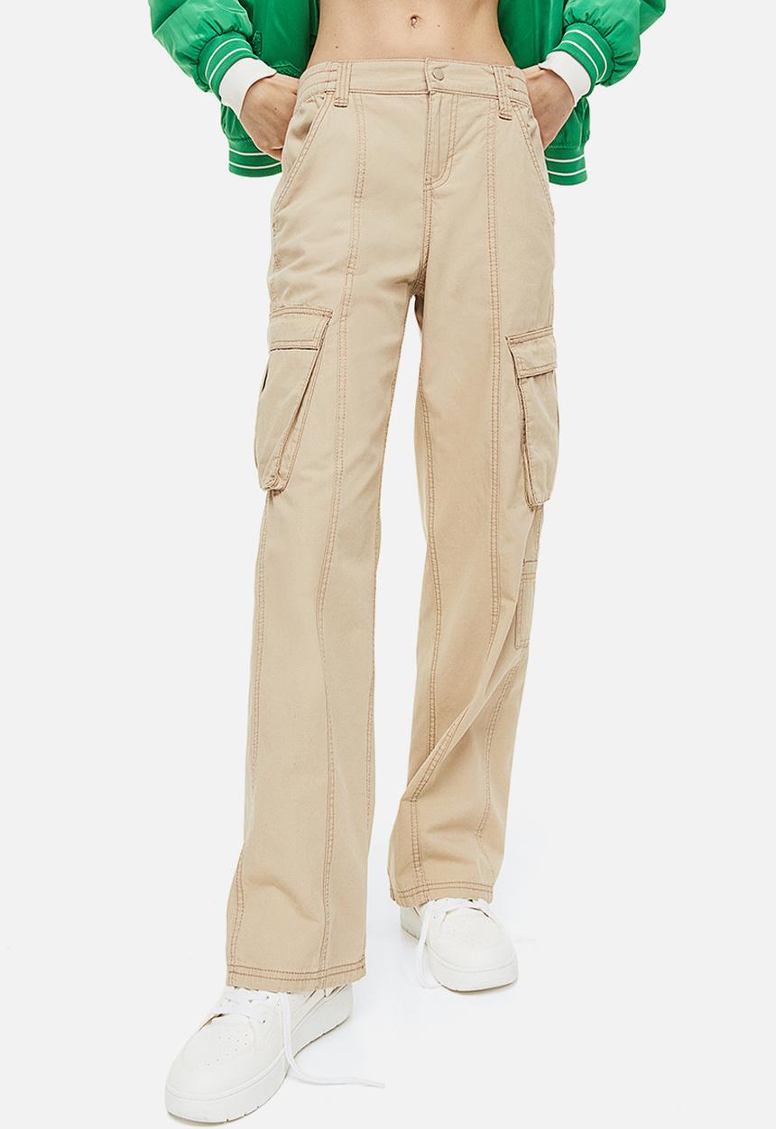 H&M - Canvas cargo trousers - beige