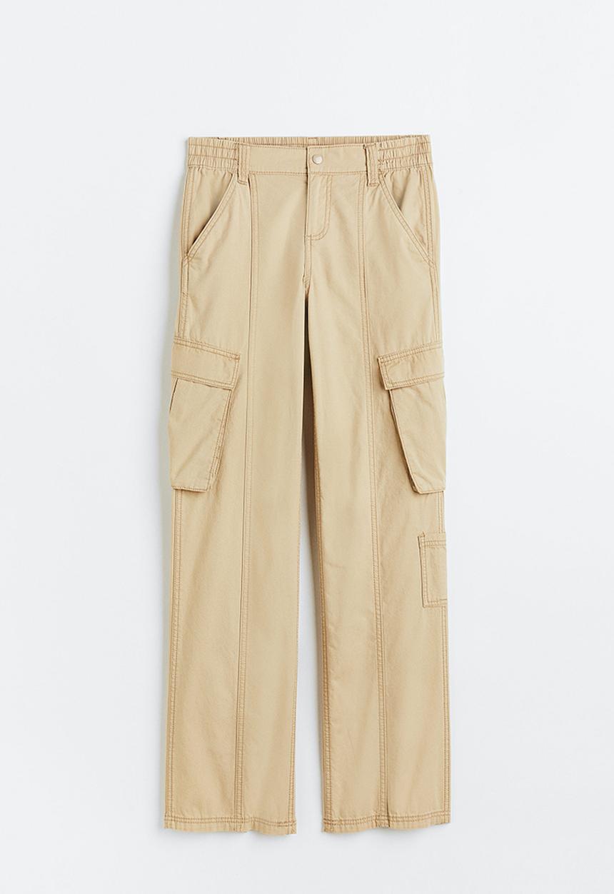 H&M - Canvas cargo trousers - beige