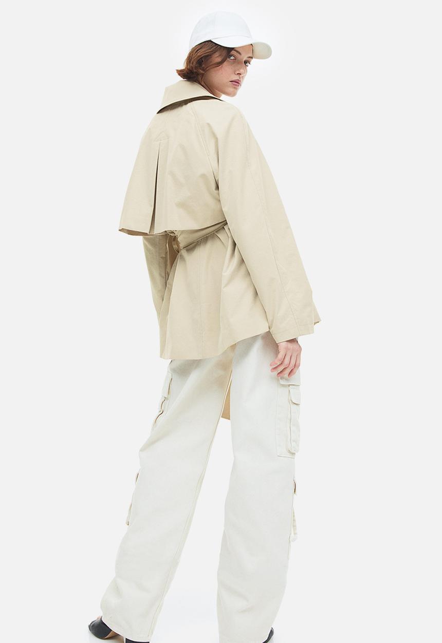 H&M - Double-breasted trench coat - light beige