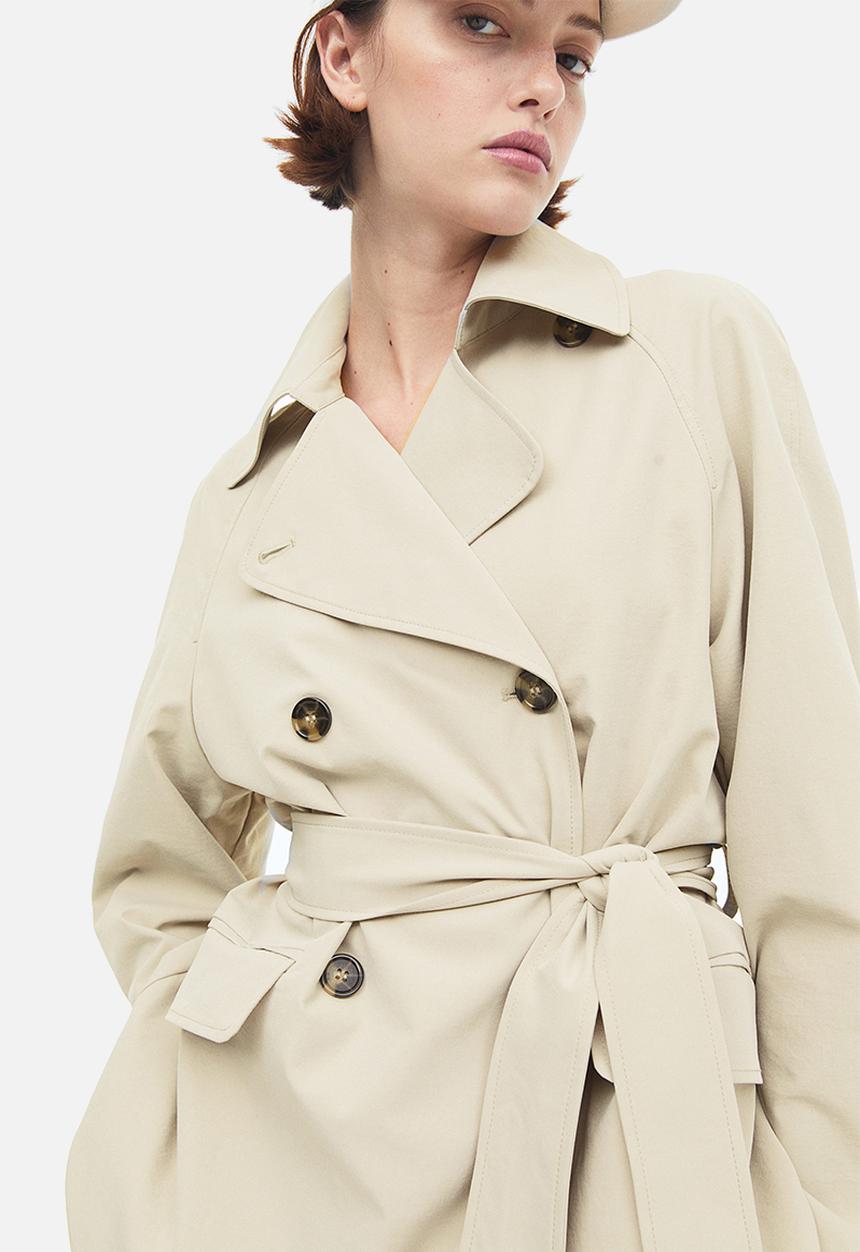 H&M - Double-breasted trench coat - light beige