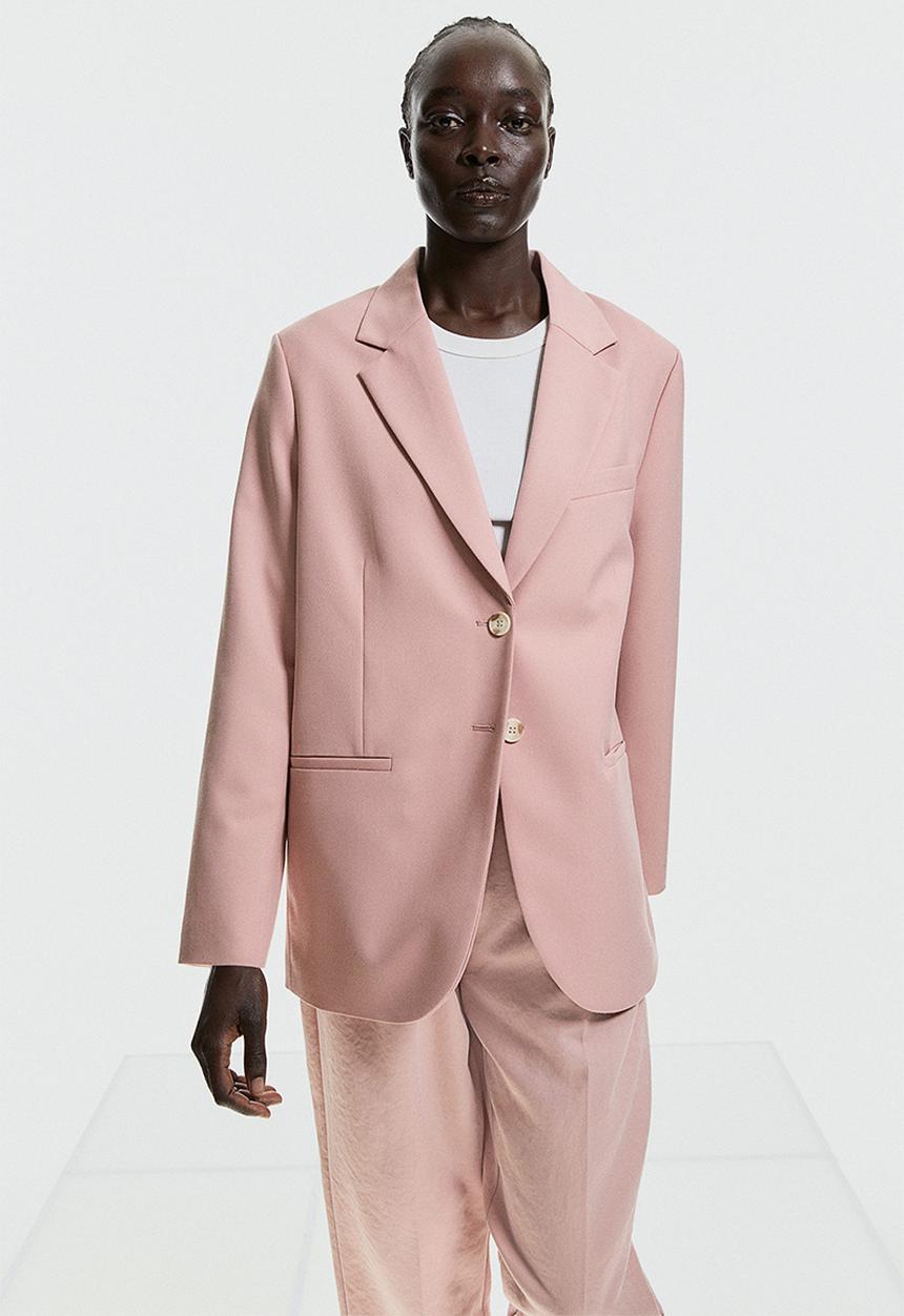 H&M - Single-breasted blazer - powder pink