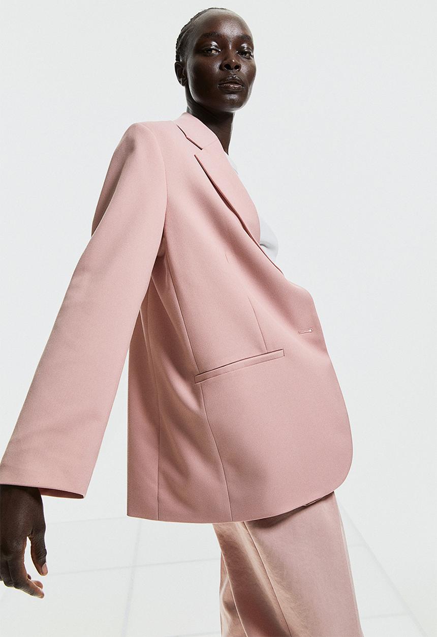 H&M - Single-breasted blazer - powder pink