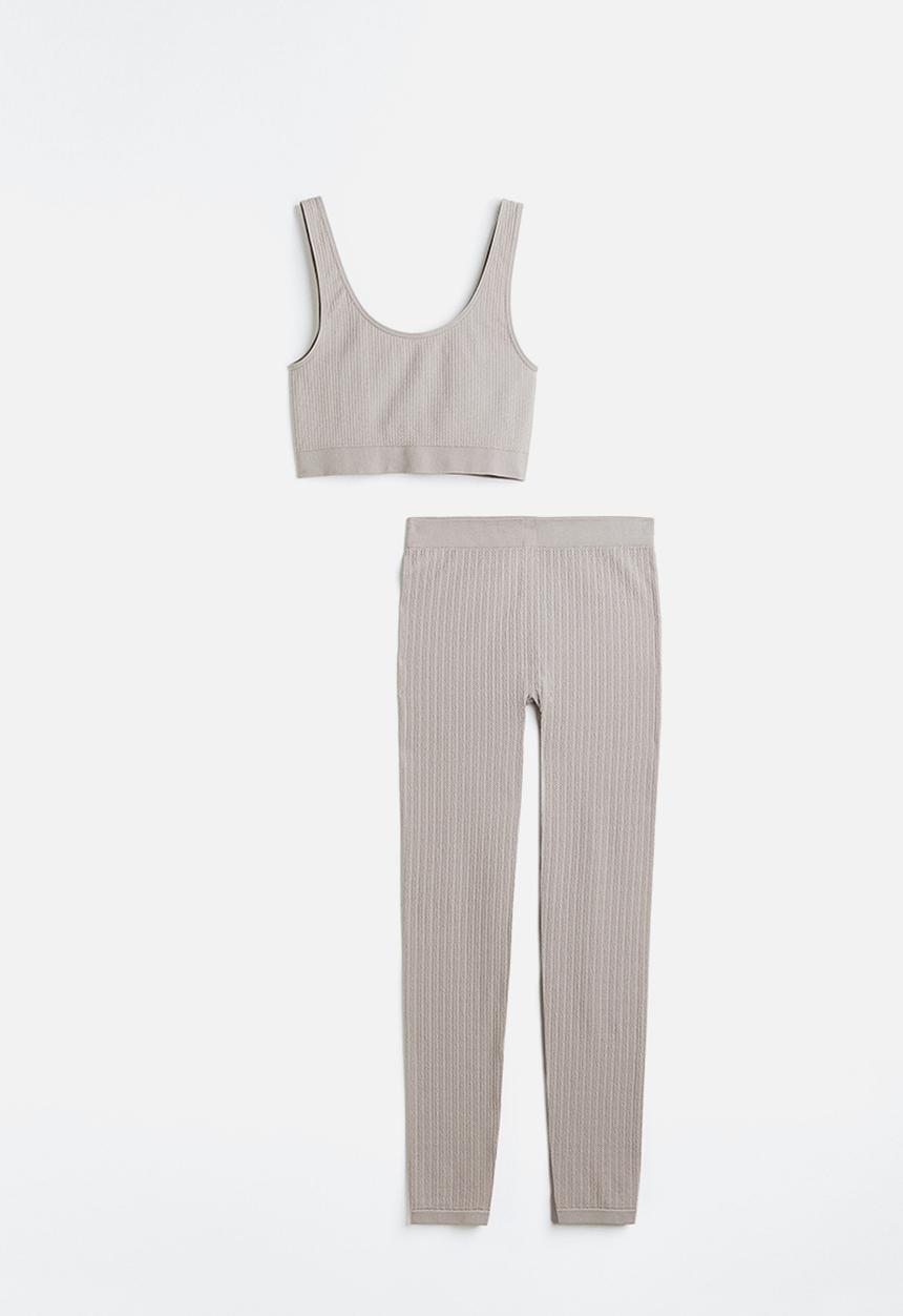 H&M - Seamless jersey pyjamas - greige