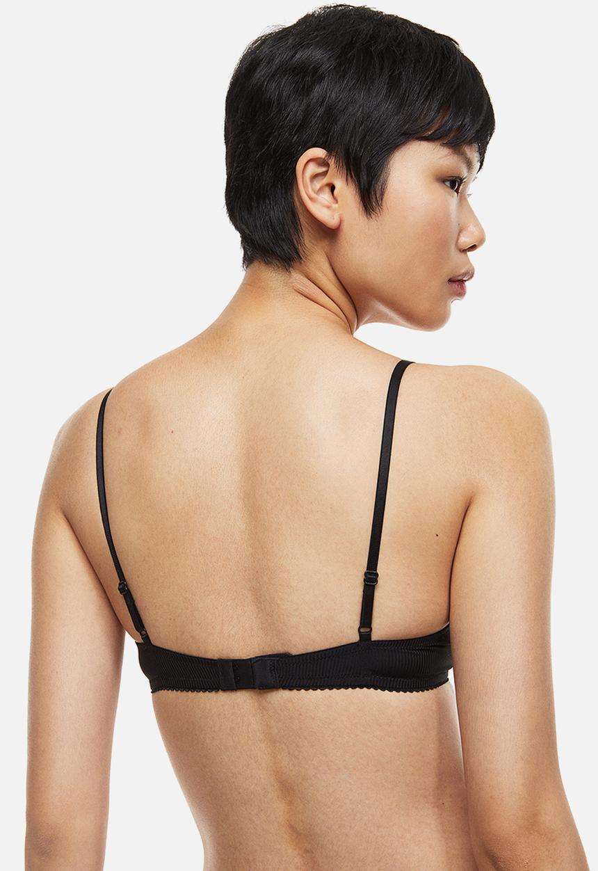 H&M - Lace push-up bra - black