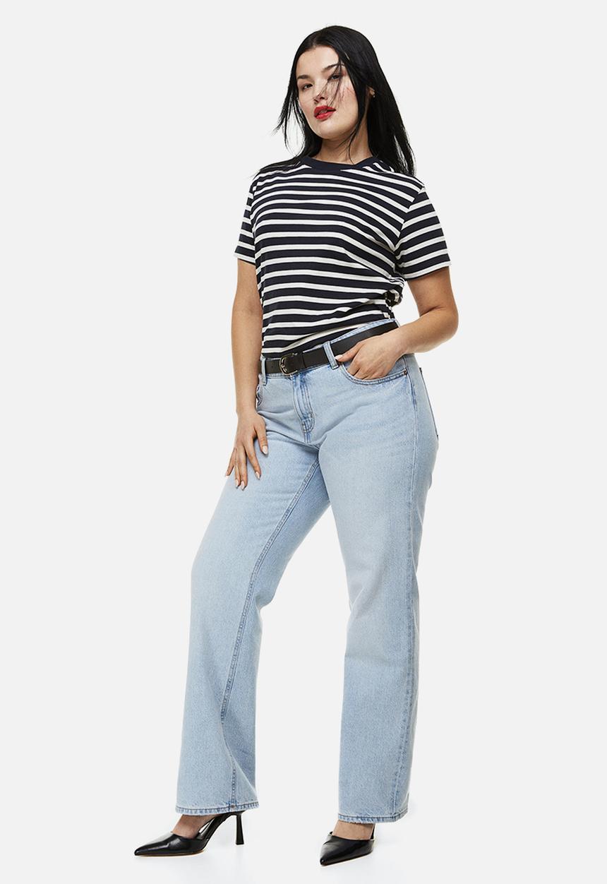 H&M - Cotton t-shirt - dark blue / striped 