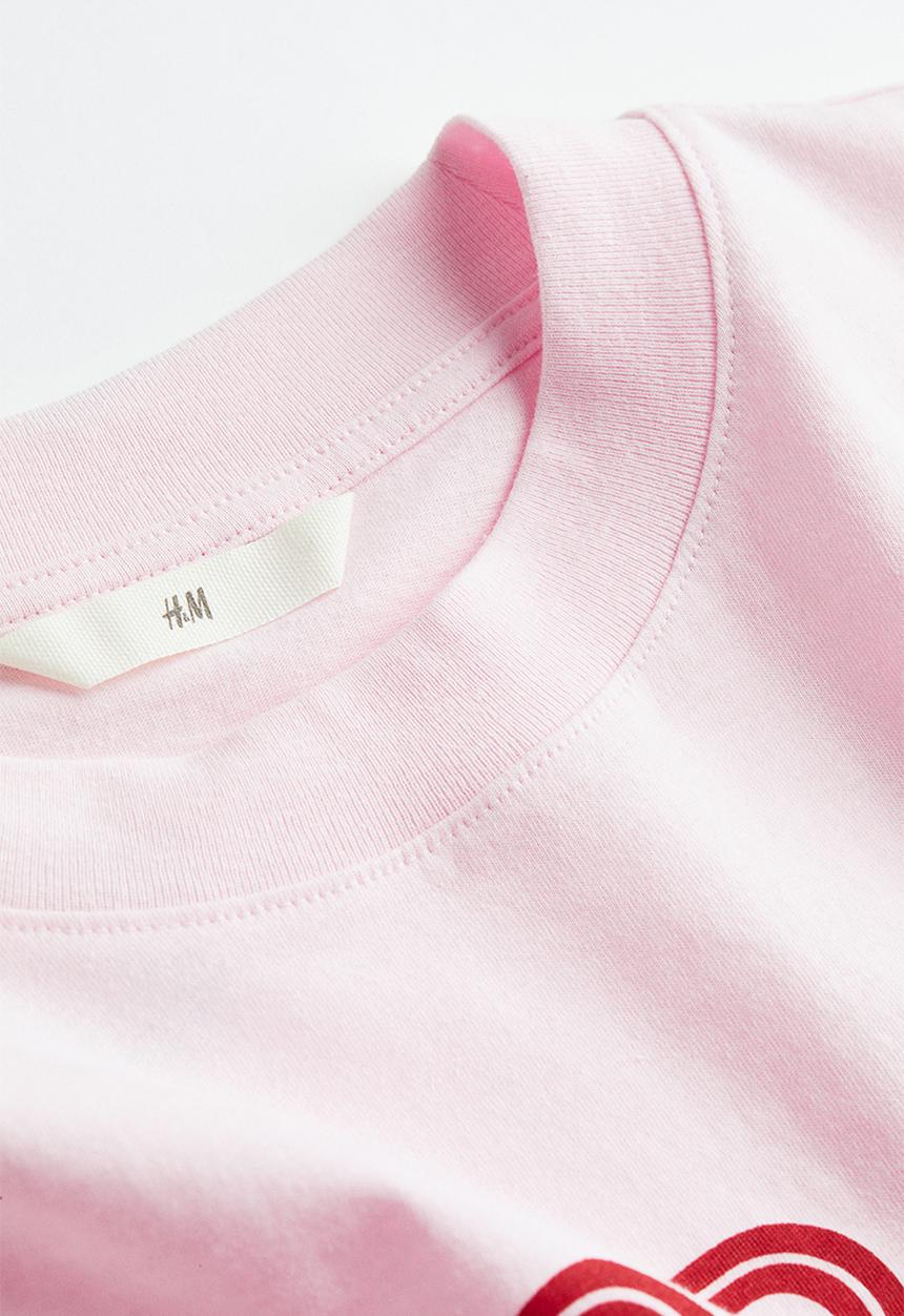 H&M - Cotton t-shirt - pink / strawberry 