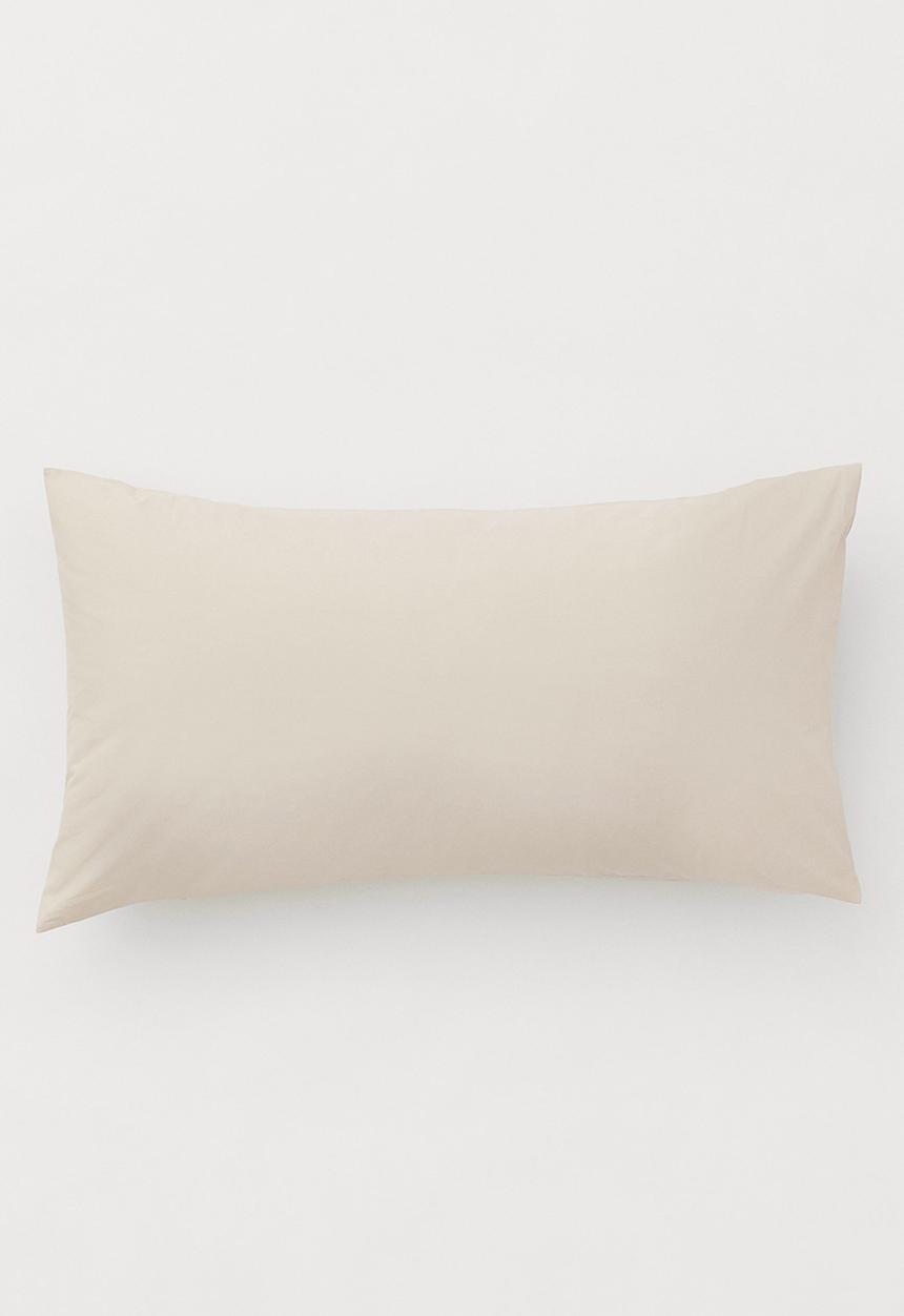 H&M - Cotton pillowcase - light beige