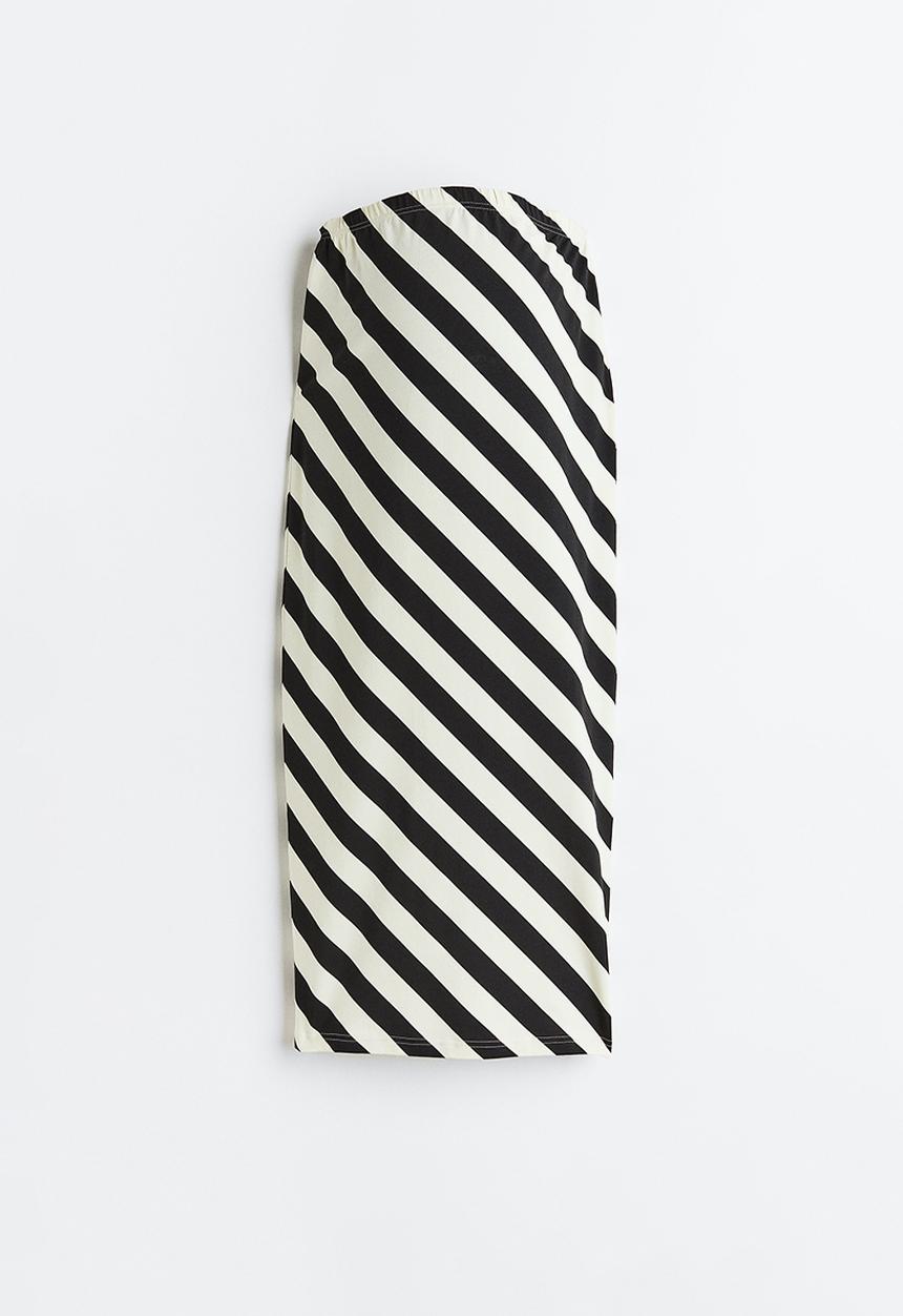 H&M - Mama cotton jersey skirt - black/striped