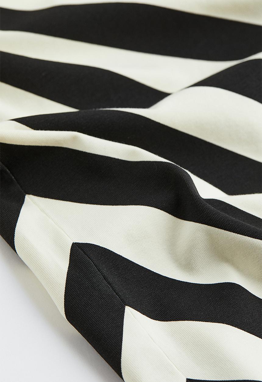 H&M - Mama cotton jersey skirt - black/striped