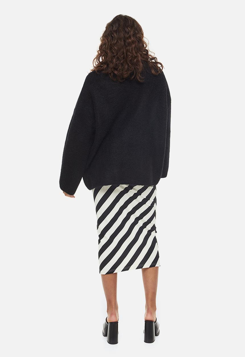H&M - Mama cotton jersey skirt - black/striped