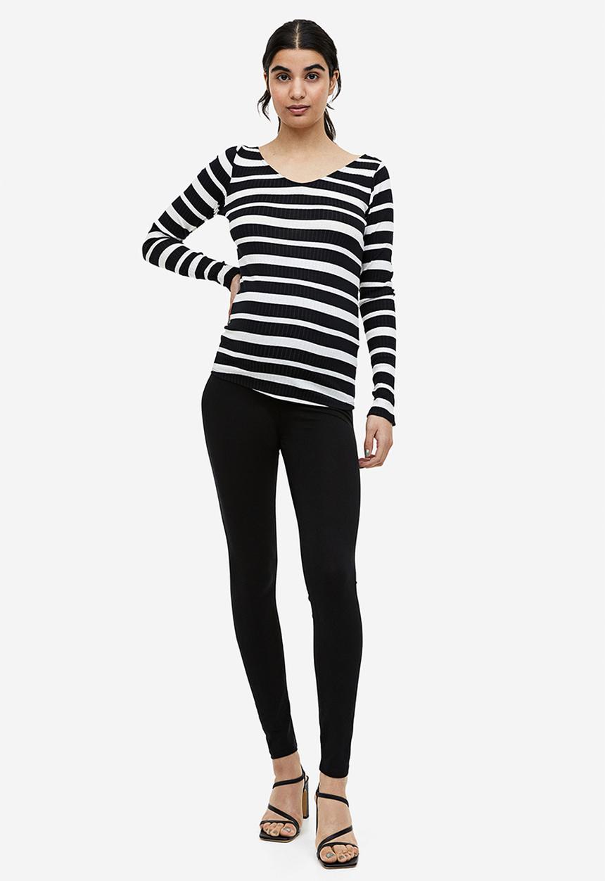 H&M - Mama jersey leggings - black