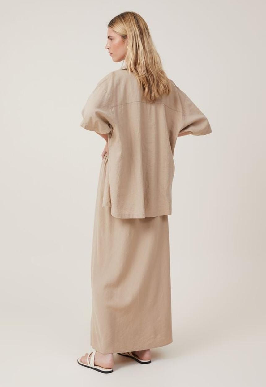 Cotton On - Haven maxi slip skirt - mid taupe