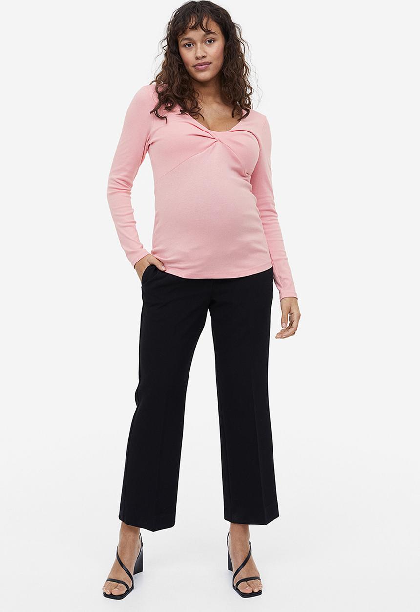 H&M - Mama knot-detail top - pink