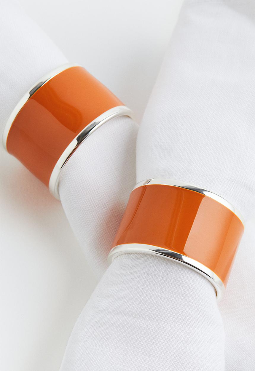 H&M - 2 pack napkin rings - orange