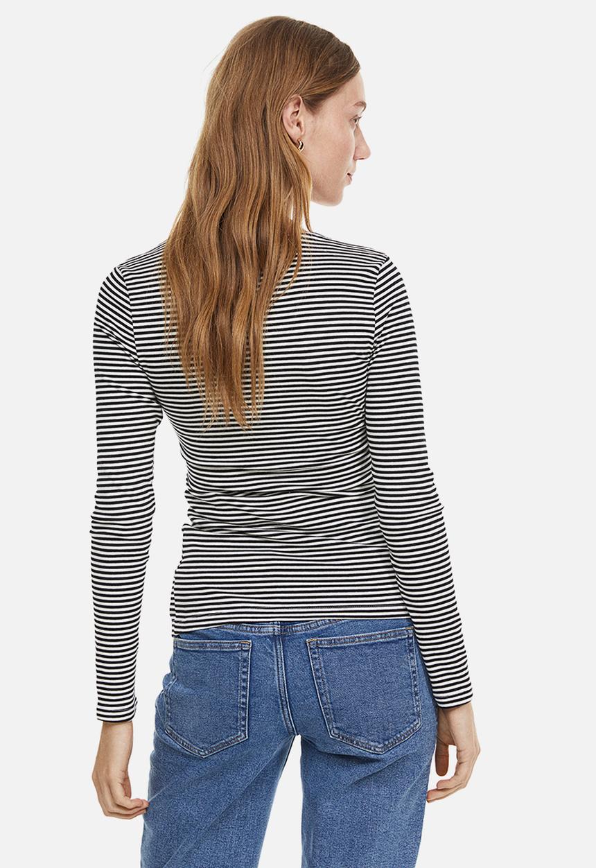 H&M - Mama knot-detail top - black/striped
