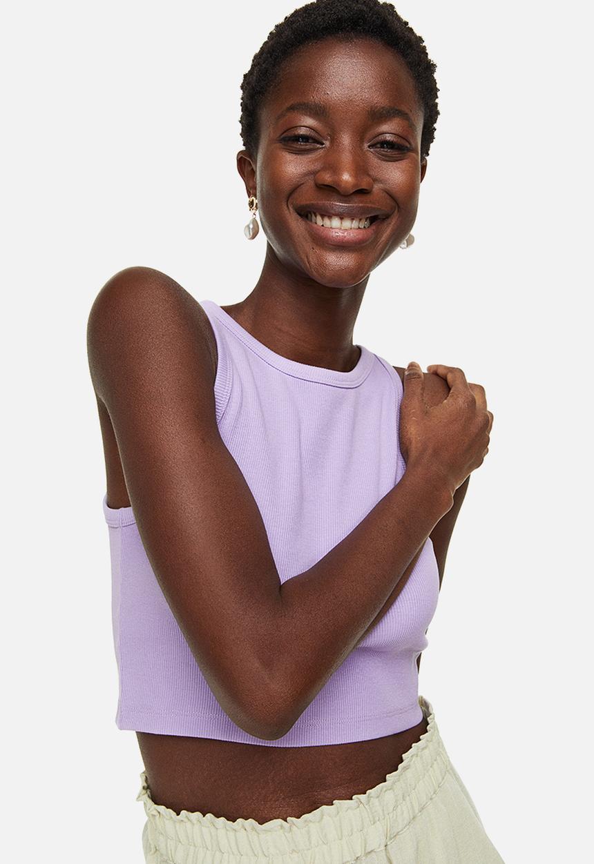 H&M - Cropped vest top - light purple