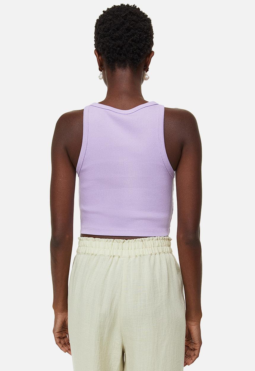H&M - Cropped vest top - light purple