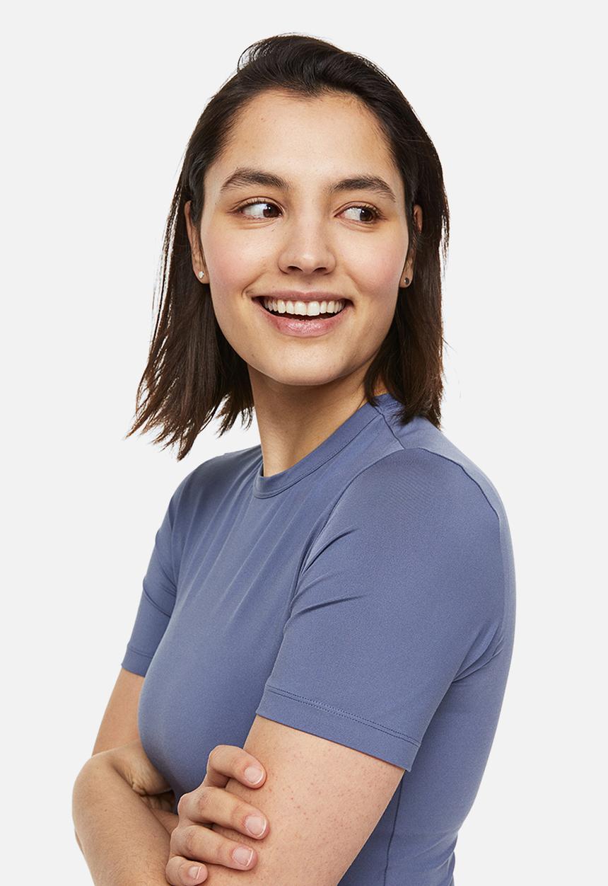 H&M - Drymove™ cropped sports top - pigeon blue