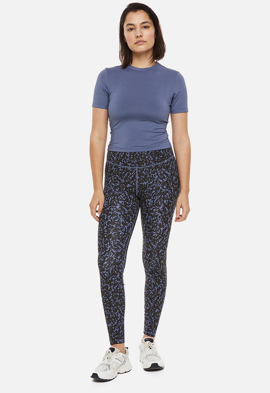 H&M - Drymove™ cropped sports top - pigeon blue