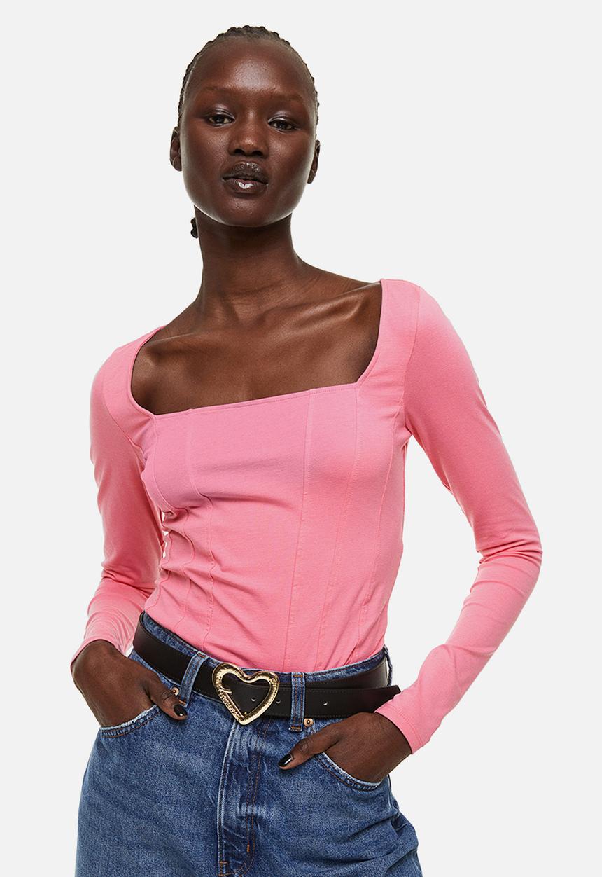 H&M - Long-sleeved body - pink