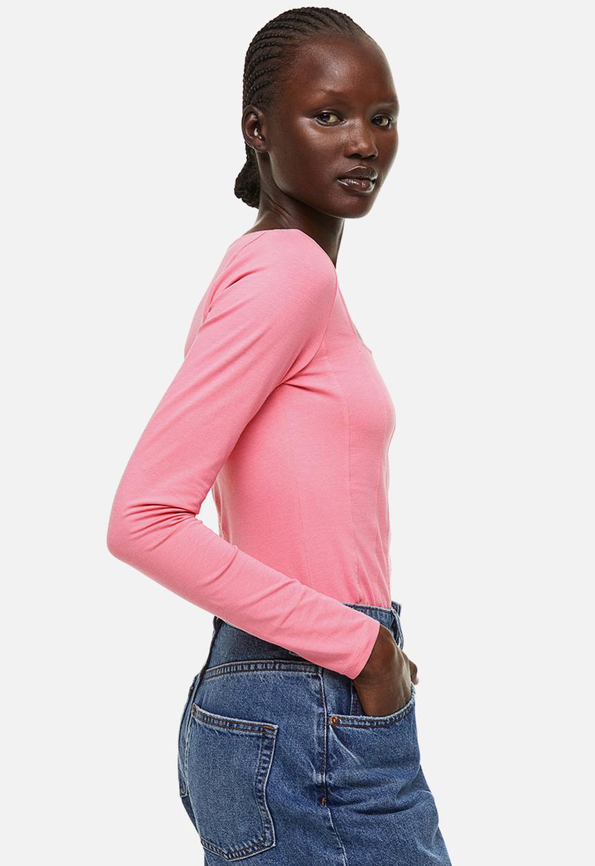 H&M - Long-sleeved body - pink