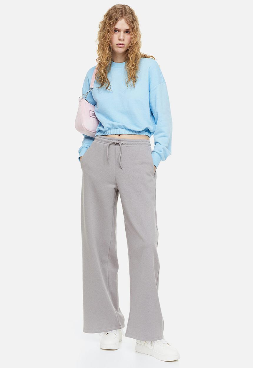 H&M - Cropped sweatshirt - light blue