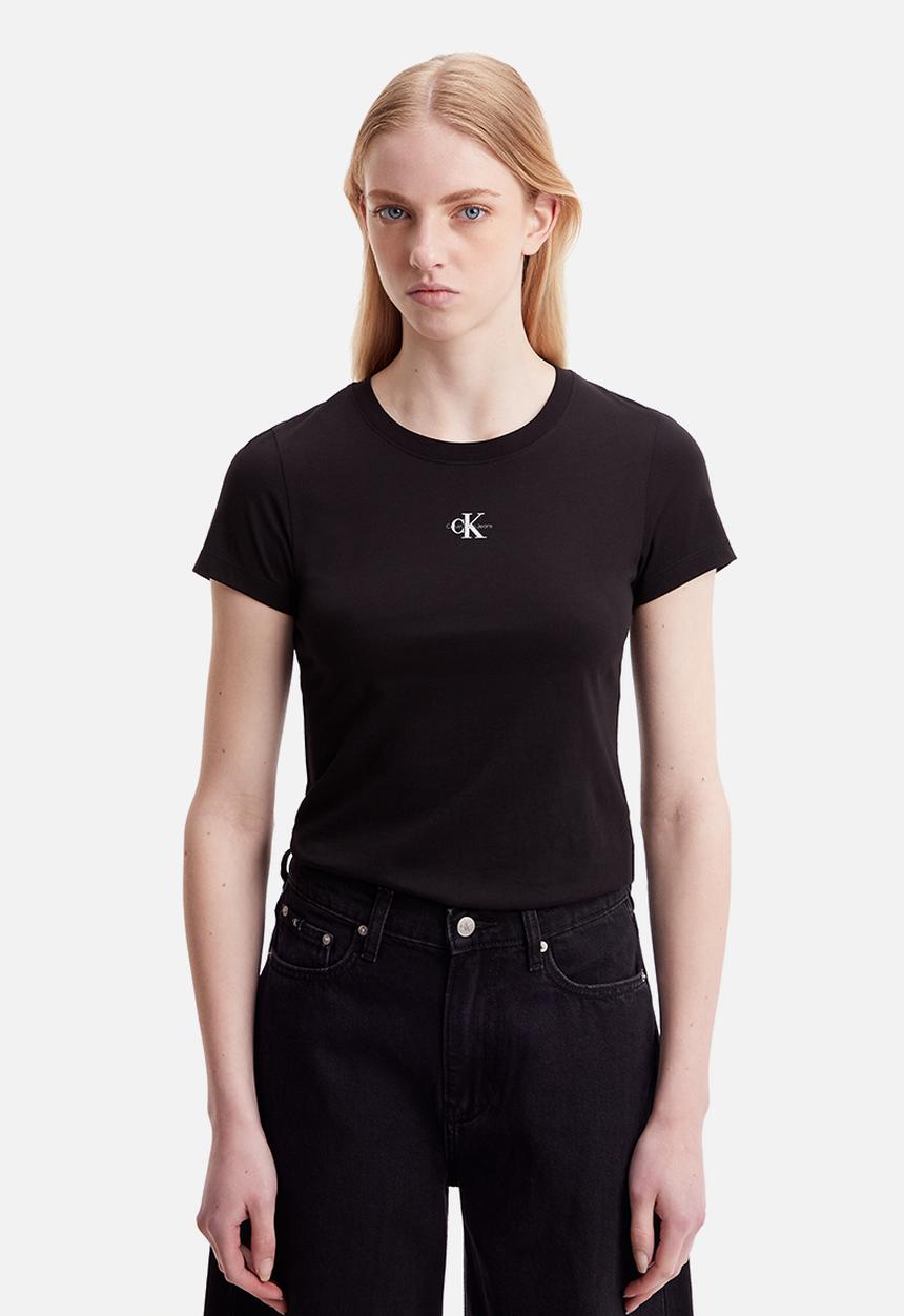 Calvin Klein - Micro monologo slim fit tee - ck black