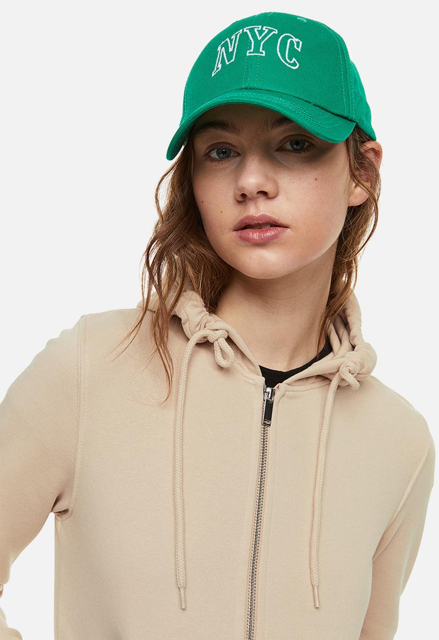 H&M - Fitted zip-through hoodie - beige
