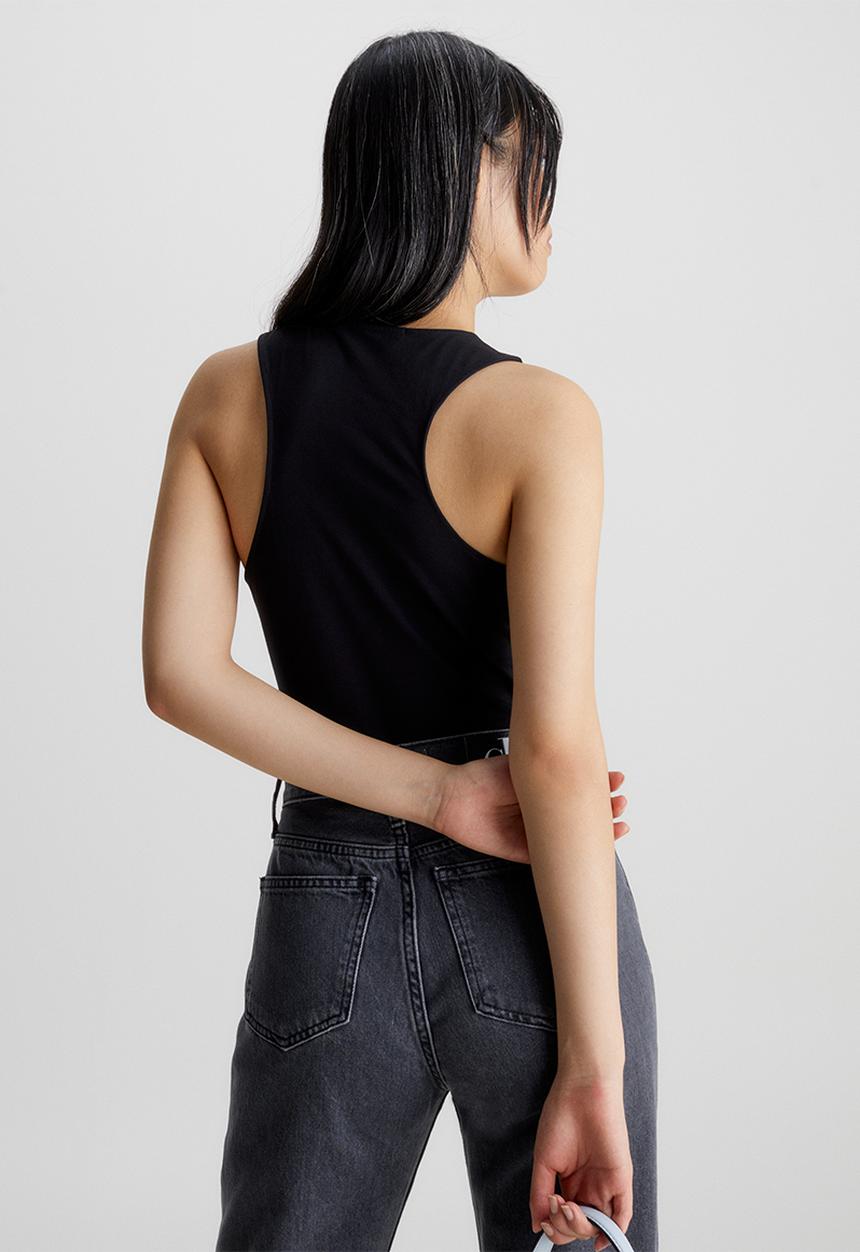 Calvin Klein - Micro monologo racer back - ck black