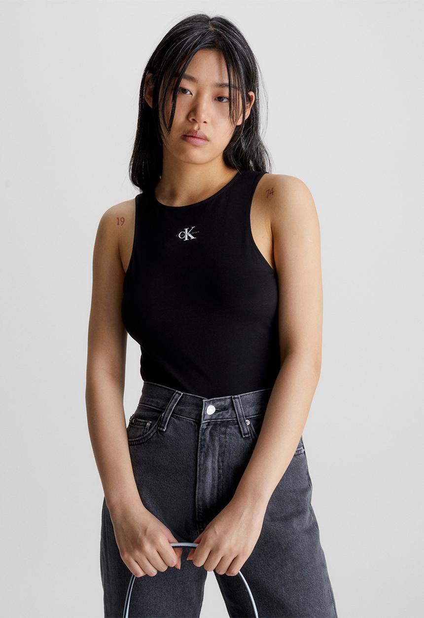 Calvin Klein - Micro monologo racer back - ck black