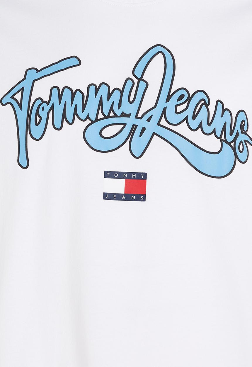 Tommy Hilfiger - Regular college pop text tee - white