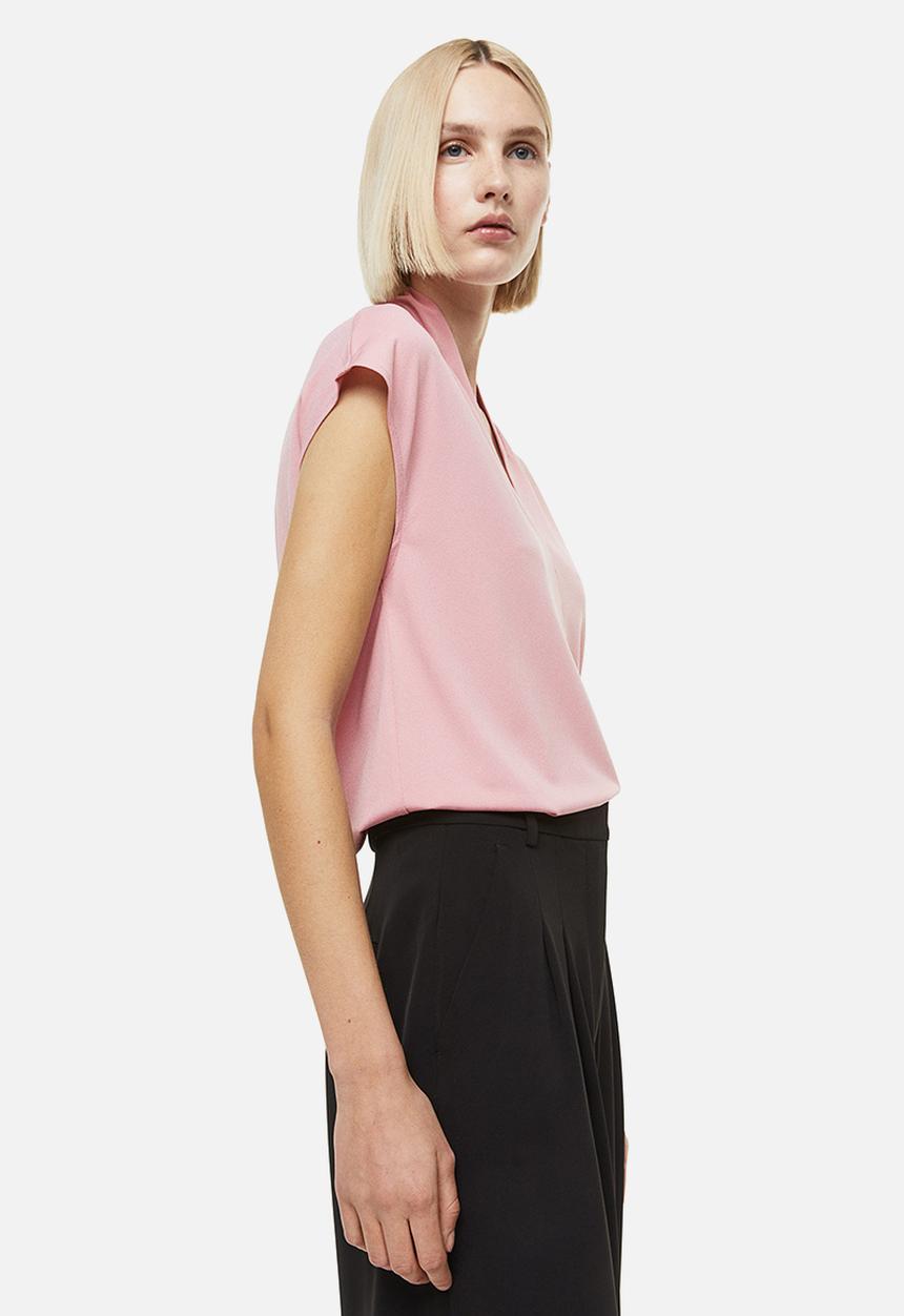 H&M - V-neck top - light pink 