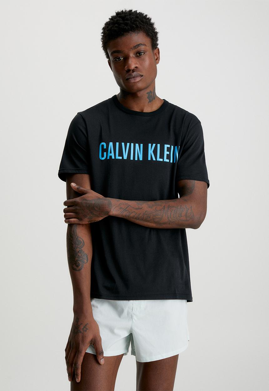Calvin Klein - Short sleeve crew neck - black & signature blue