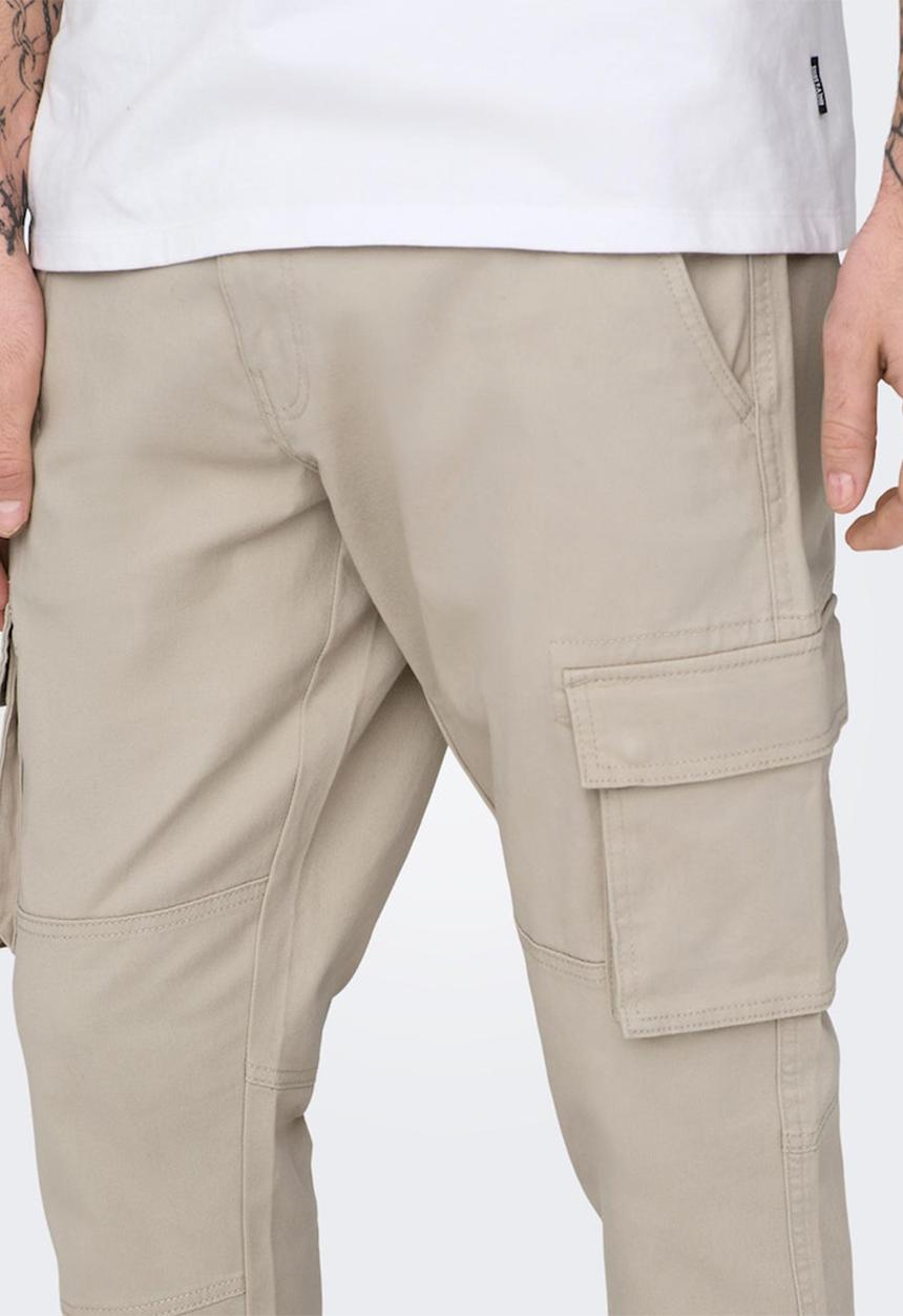 Only & Sons - Cam stage cargo cuff - stone
