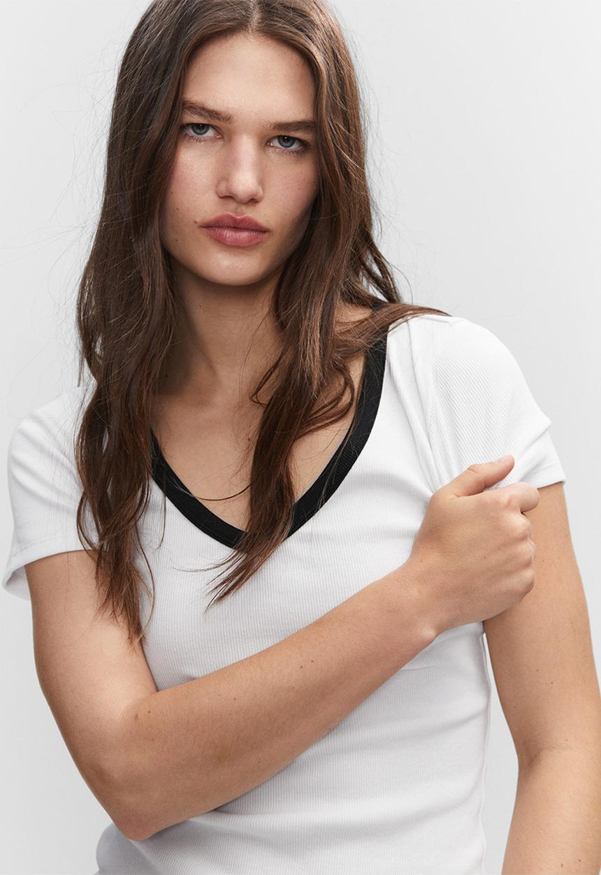 MANGO - T-shirt agata - white
